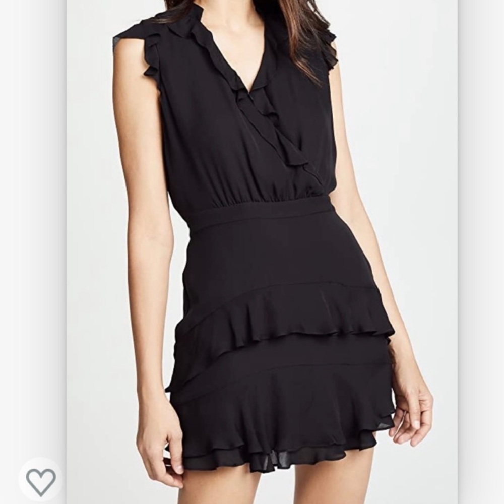 Parker Tangia Black Ruffle Dress